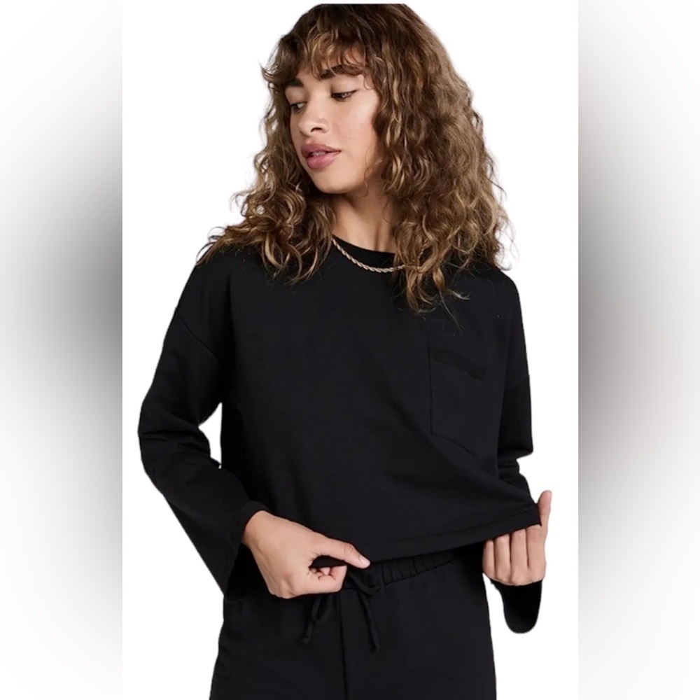 Free People Movement Sonny Cropped Pocket Sweatshirt - Small